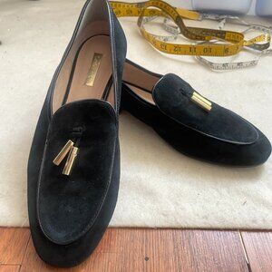 Louise et Cie Black Loafers with Gold Accents
